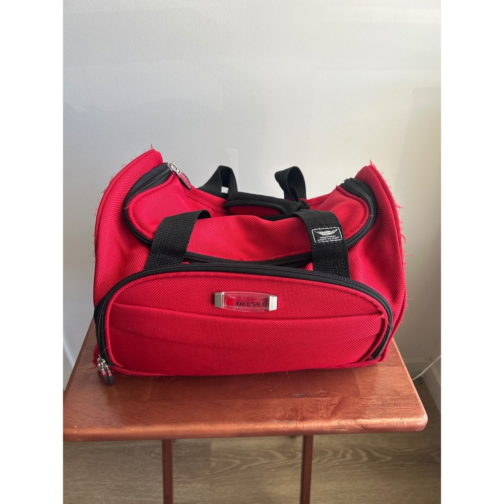 Delsey Red Duffel Bag Unisex